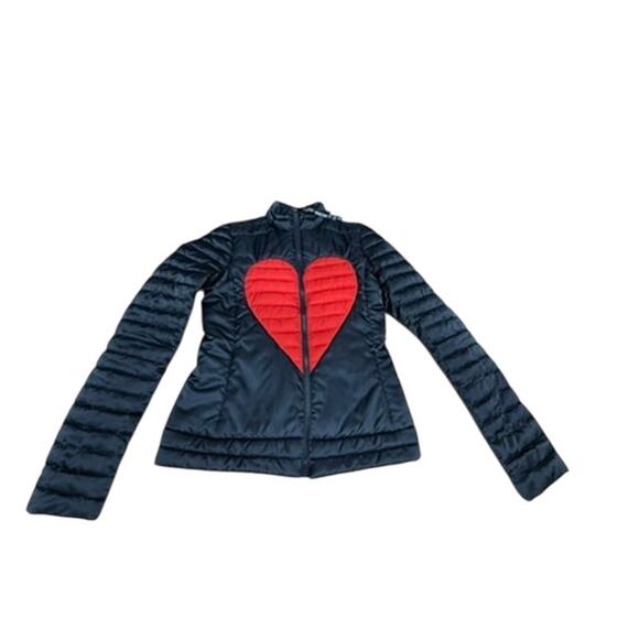 "LOVE MOSCHINO" Puffer Coat Zip Up Heart SZ‎ S (2) Designer EAC Quilted Cropped - Picture 9 of 12